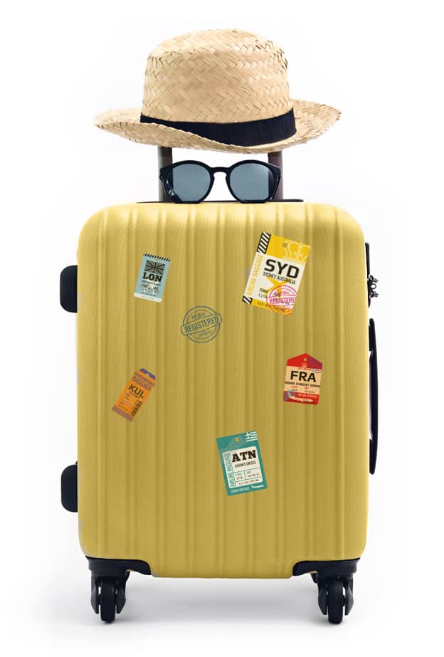 Packed suitcase ready for travel